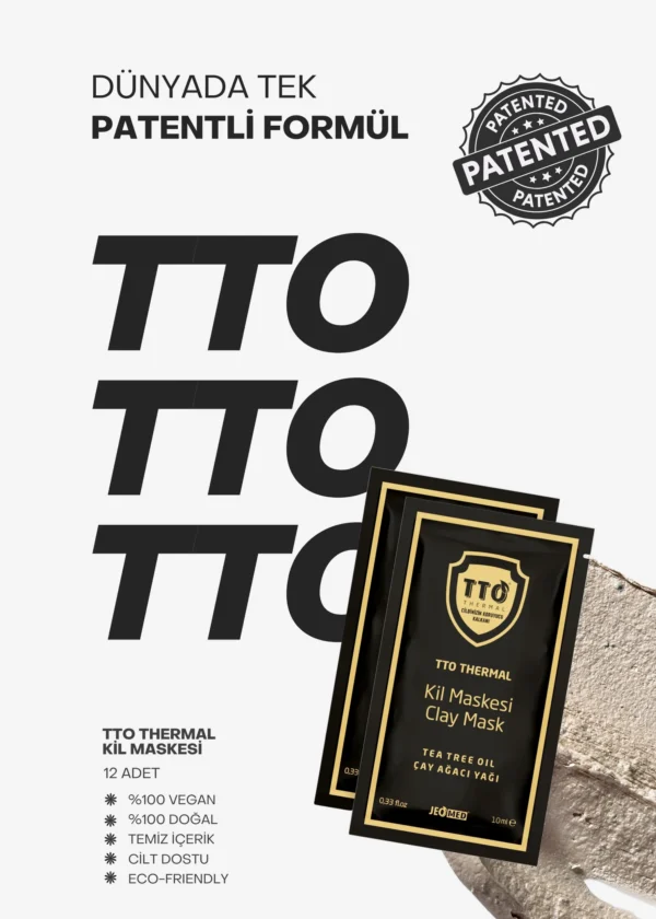 TTO Kil Maskesi 12’li Sivilce Ve Siyah Nokta Karşıtı Yüz Maskesi( Çay Ağacı Yağı / Tea Tree Oil ) - Görsel 6