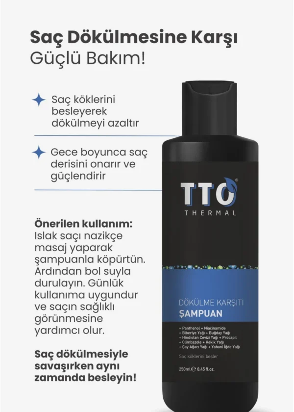 TTO Thermal Dökülme Karşıtı Şampuan 250 ML - Görsel 2