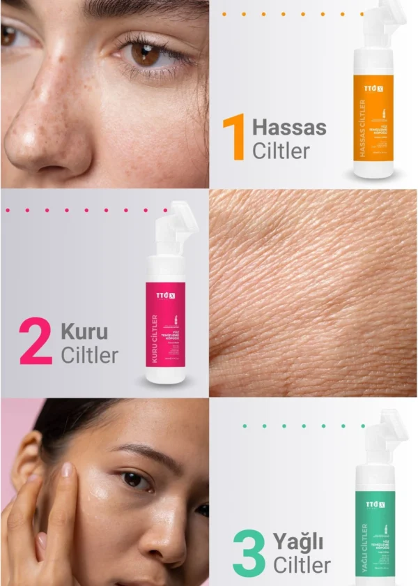 TTO X Yağlı Ciltlere Özel Çay Ağacı Içeren Aplikatörlü Yüz Köpüğü 200 ML - Görsel 4