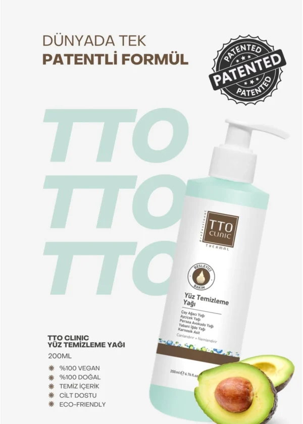 Clınıc Yüz Temizleme Yağ (ÇAY AĞACI YAĞ VE AVOKADO YAĞ ÖZLÜ ÖZEL FORMÜL) - Görsel 2