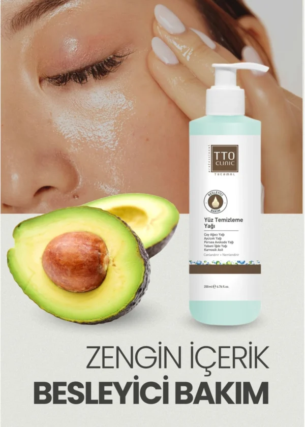 Clınıc Yüz Temizleme Yağ (ÇAY AĞACI YAĞ VE AVOKADO YAĞ ÖZLÜ ÖZEL FORMÜL) - Görsel 3