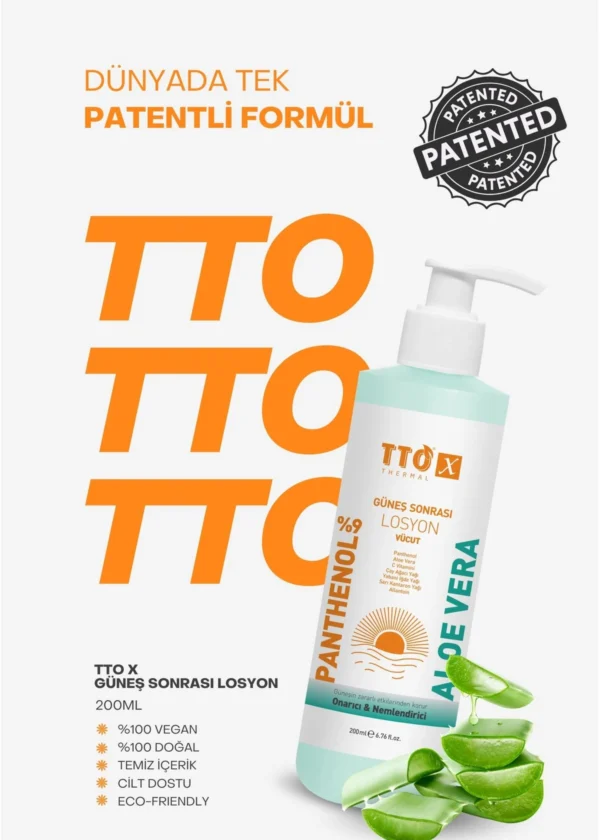 X Aloe Vera Losyon Güneş Sonrası Bakım, Nemlendirici, Ferahlatıcı, Yatıştırıcı 200 ml - Görsel 3